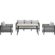 Garden Impressions Tavira lounge dining set 4-delig - grey sand