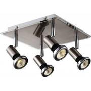 XZIBIT spot 4xGU10 5W LED incl.satin chroom/chroom