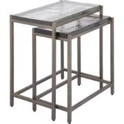 PTMD Lucinde Brass Iron Sidetable Smoky Glass Rect SV2