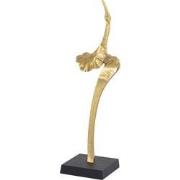 PTMD Yobie Gold Casted Alu Swan Statue Black Base S