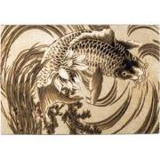 BOLD MONKEY The Legend Of Koi Carpet 160x230 Beige/Black Grey