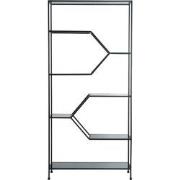 Light&living Kast open 100x34x214 cm AINO smoke glas+mat zwart