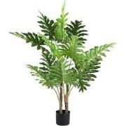 PTMD Leaves Plant Green Philodendron In Black Pot S