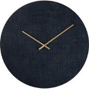 PTMD Emmett Black Iron Round Clock Square Texture L