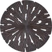 PTMD Bonte Brown MDF Wall Panel Wavy Carved Round L