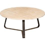 PTMD Micka Black Travertine Coffeetable Round Medium