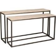 PTMD Zoah Black Travertine Rectangle Sidetable SV2