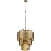 PTMD Loucas Brass Lustre Glass Hanging Lamp Layers L
