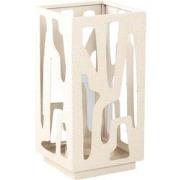 PTMD Dewey Cream Iron Square Stormlight With Glass S