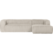 WOOOD Bean Hoekbank Rechts - Ribstof - Naturel - 73x305x96