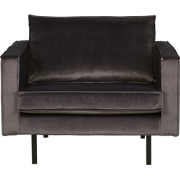 BePureHome Rodeo Fauteuil - Velvet - Antraciet - 85x105x86