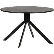 WOOOD Bruno Eettafel Rond - Mdf - Zwart - 75xØ120