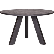 WOOOD Rhonda Eettafel  - Eiken - Blacknight - Ø129 cm