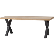 WOOOD Tablo Tafel met Alkmaar Poot - Mango/Metaal - 75x180x90