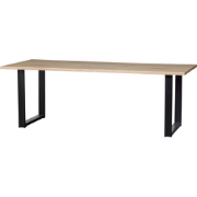 WOOOD Tablo Boomstam Tafel met U-poot - Eiken - 75x220x90