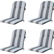 Madison -  Kuipstoelkussen Hoge Rug Banda grey - Ca. 96x45 cm - Set va...