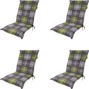 Madison -  Tuinstoelkussen Lage Rug Patchy olive - Ca. 105x50 cm - Set...