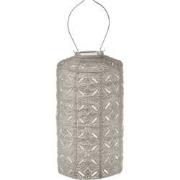 Lumiz Solar Buitenlampion - Mandela Cylinder - 18 cm - Licht Taupe