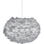 Eos Medium hanglamp light grey - met koordset wit - Ø 45 cm