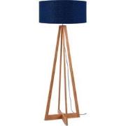 Vloerlamp Everest - Blauw/Bamboe - Ø60cm