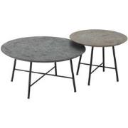 DTP Home Coffee table Delta Earth, set of 2,38xØ50 cm (color: Fudge) /...