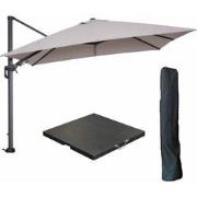 Garden Impressions Hawaii zweefparasol 300x300 cm carbon black / zand ...