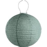 LUMIZ Solar Lampion Tigres Rond - 40 cm - Sage Green