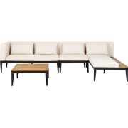 Beliani BRACCIANO - Loungeset-Beige-FSC® gecertificeerd acaciahout