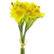 Daffodil bundle x5 yellow/orange 32 cm kunstbloem