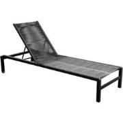 Ishi stackable lounger alu black/rope dark grey