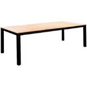 Arashi dining table 220x100cm. alu black/teak