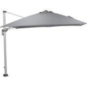 Hawaii zweefparasol Deluxe 300x300 wit/lichtgrijs zonwering