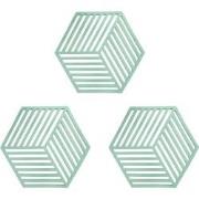 Krumble Pannenonderzetter Hexagon - Groen - Set van 3