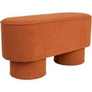 Housecraft Living Marcos Bankje Bouclé Rood/ Bruin