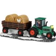 Tractor with straw cart battery operated l20xb8,3xh6,5cm