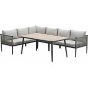 Garden Impressions Burela lounge dining set 5-delig links - taupe