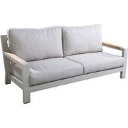 Bango sofa 3 seater aluminium salix/teak/flax beige AW