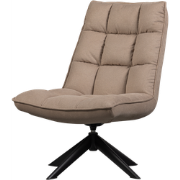 WOOOD Jouke Draaifauteuil - Polyester - Zand - 97x70x85