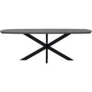 DTP Home Dining table Vito Danish oval 225 PEPPER,76x225x105 cm, morte...