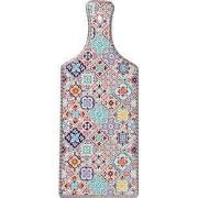 Clayre & Eef Onderzetters Pannen 12x30 cm Blauw Keramiek