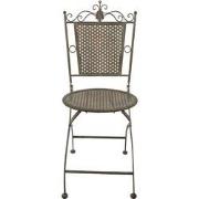 Clayre & Eef Bistrostoel  43x45x96 cm Groen Bruin Ijzer Terrasstoel