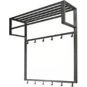 AnLi Style Kapstok industrial 2x6 haken roede -hoedenplank