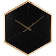 Clayre & Eef Wandklok  50 cm Zwart Bruin Hout Muurklok
