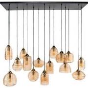 AnLi Style Hanglamp 5+5+5 rib glass