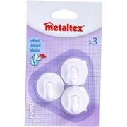 Metaltex Plakhaken 3 Stuks Wit
