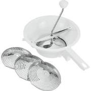 Metaltex Passeerzeef 24 cm + 3 Roestvrije Roosters Wit/RVS
