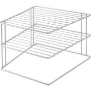 Metaltex Space Line Bordenrek 2 Etages 25x25x19 cm Zilver