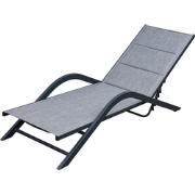 Sens-Line - Trento Loungestoel - 192x60x88cm - Grijs