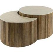 AnLi Style Salontafel set/2 halfrond Nuovo travertin