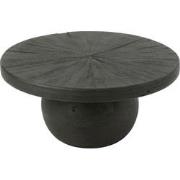 J-line - Salontafel Bol Shanil Hout Zwart - 80x80x39.5cm